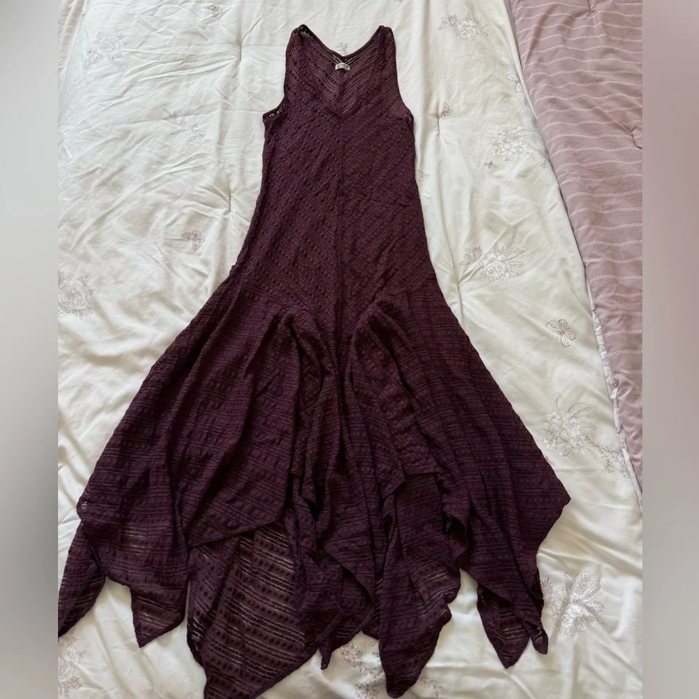 Free People | Lila Lace Maxi Slip Plum Dress - S - Picture 2 of 4